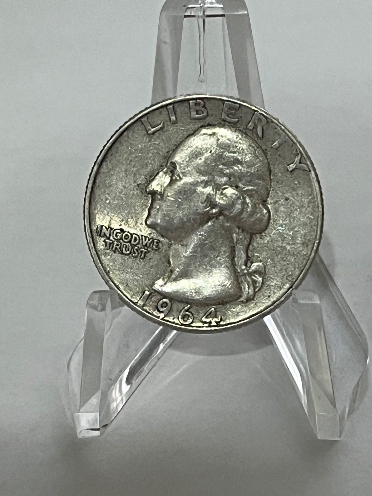 1964   Washington Silver Quarter 25c Circulated # TE35