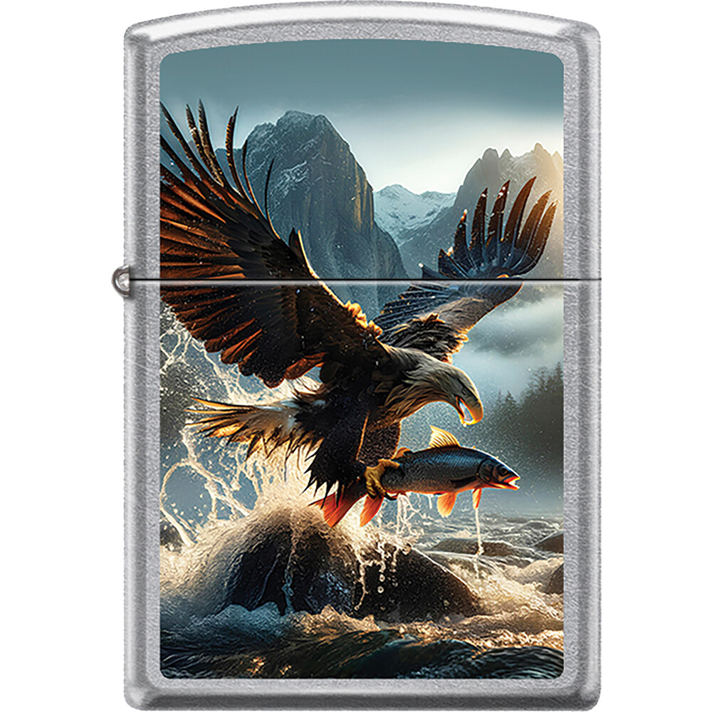 Zippo Eagle Snatching Fish From Water