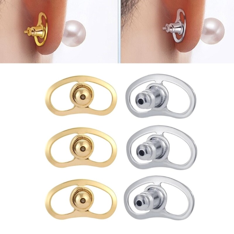 6pcs Mixed Color Earring Backs for Secure Hold on Heavy Ear Accessories