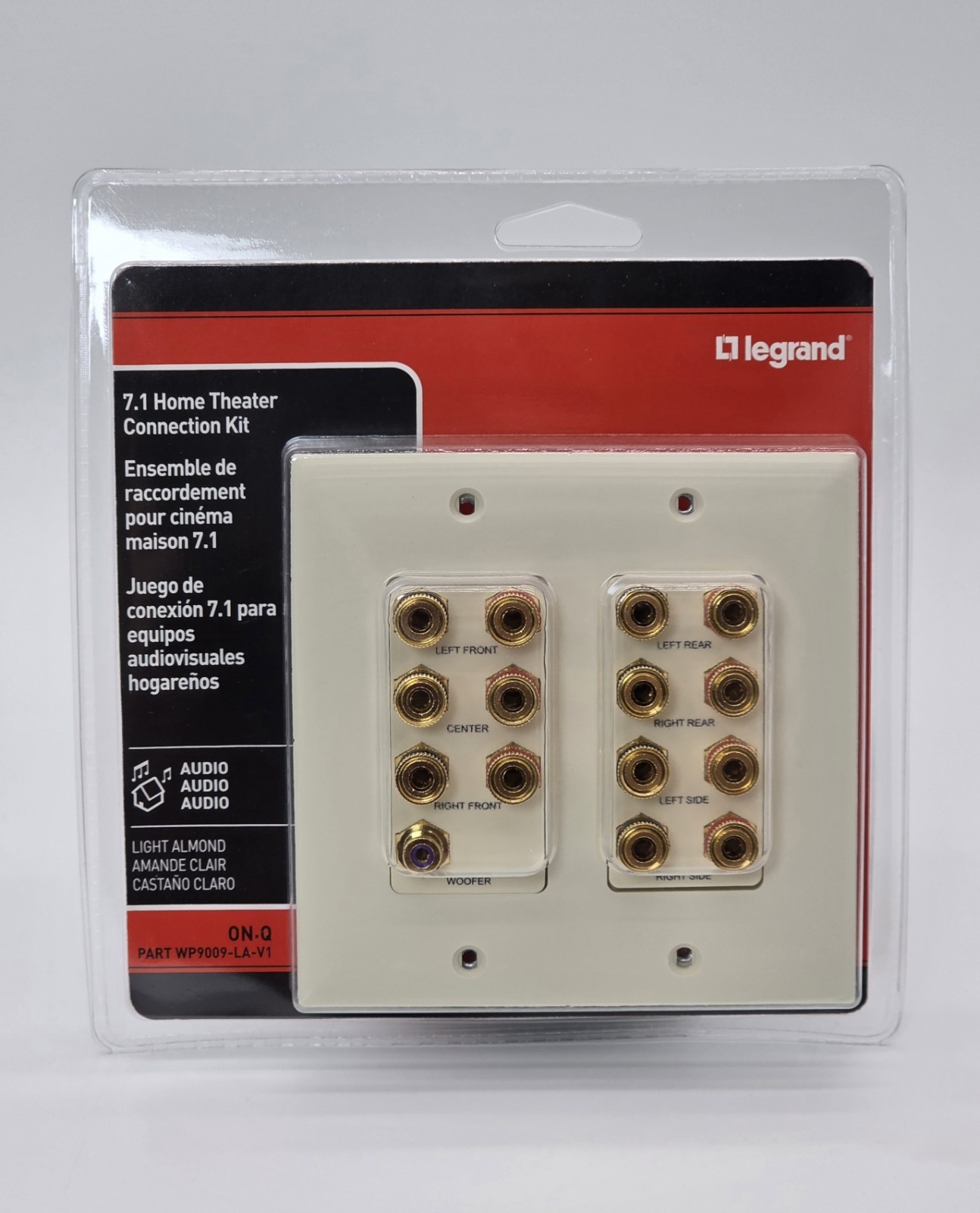 7.1 Home Theater Connection Kit, Light Almond, Legrand, WP9009-LA-V1