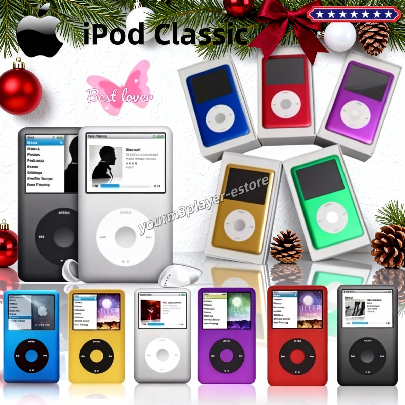 New Apple iPod Classic 7th Gen 160GB 256GB 512GB 1TB Mod Free Shipping Gift Idea