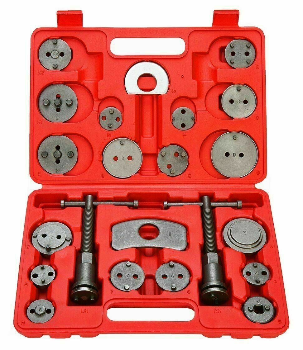 Pro Disc Brake Caliper Compressor Rewind Wind Back Tool Set Piston Pad Kit x22