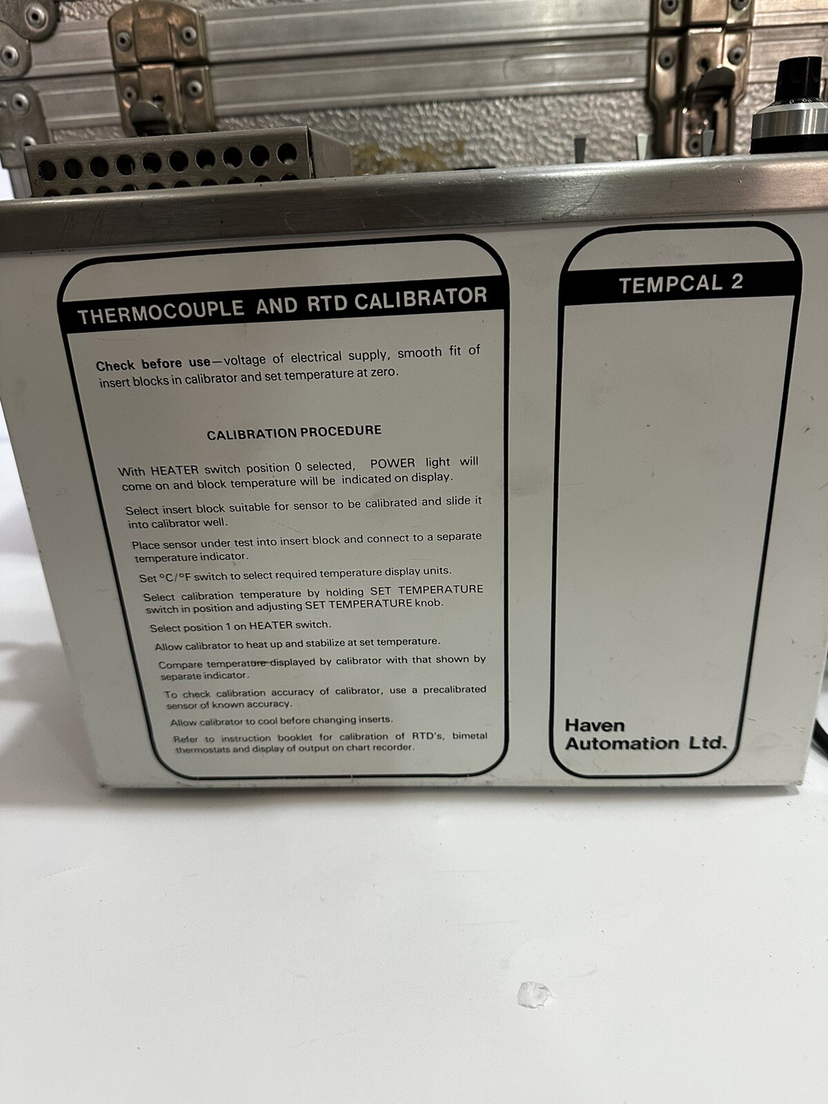 TEMPCAL 2 Calibrator