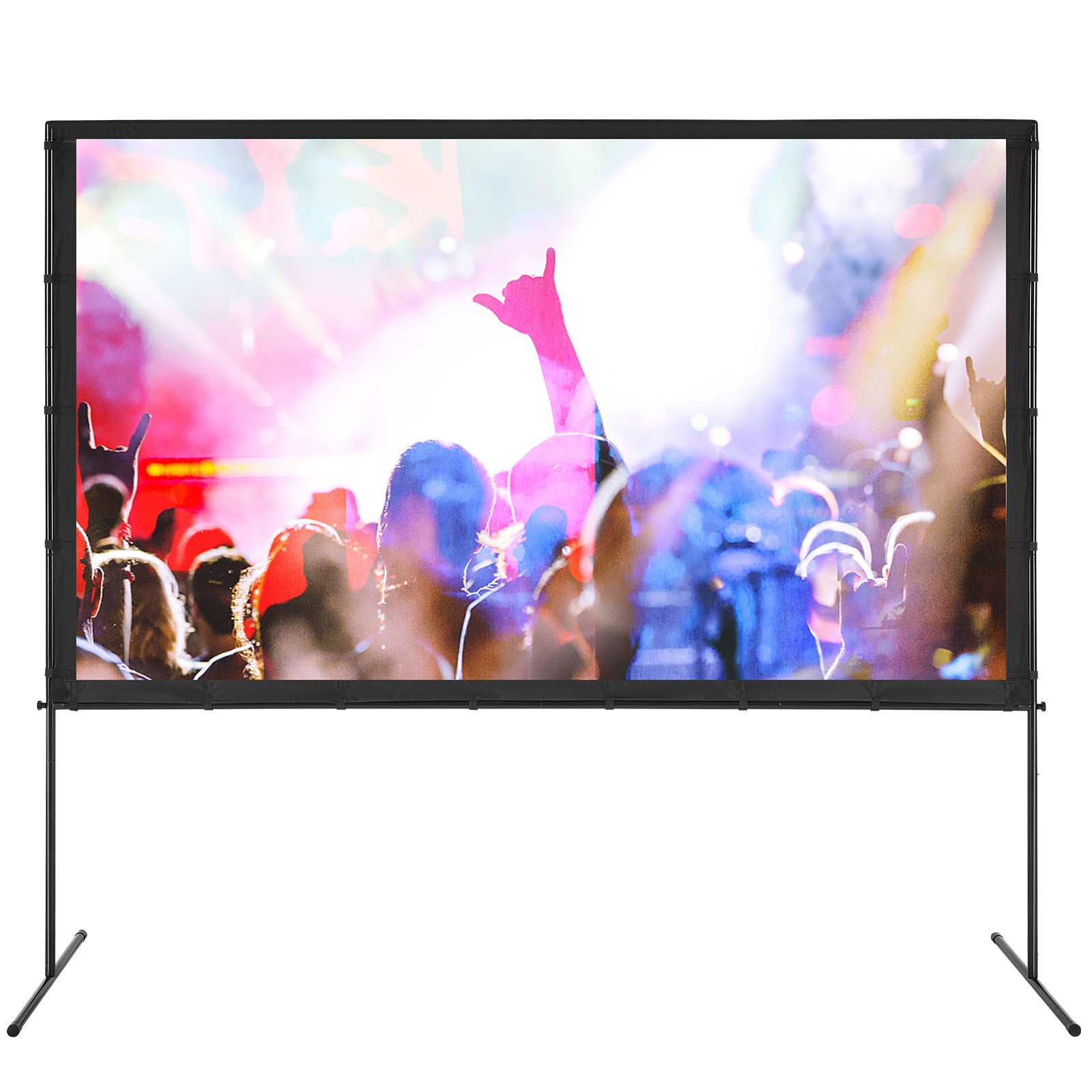 Uimoso Projector Screen with Stand 100 in 16:9 4K 1080 HD Movie Screen Bar Feet