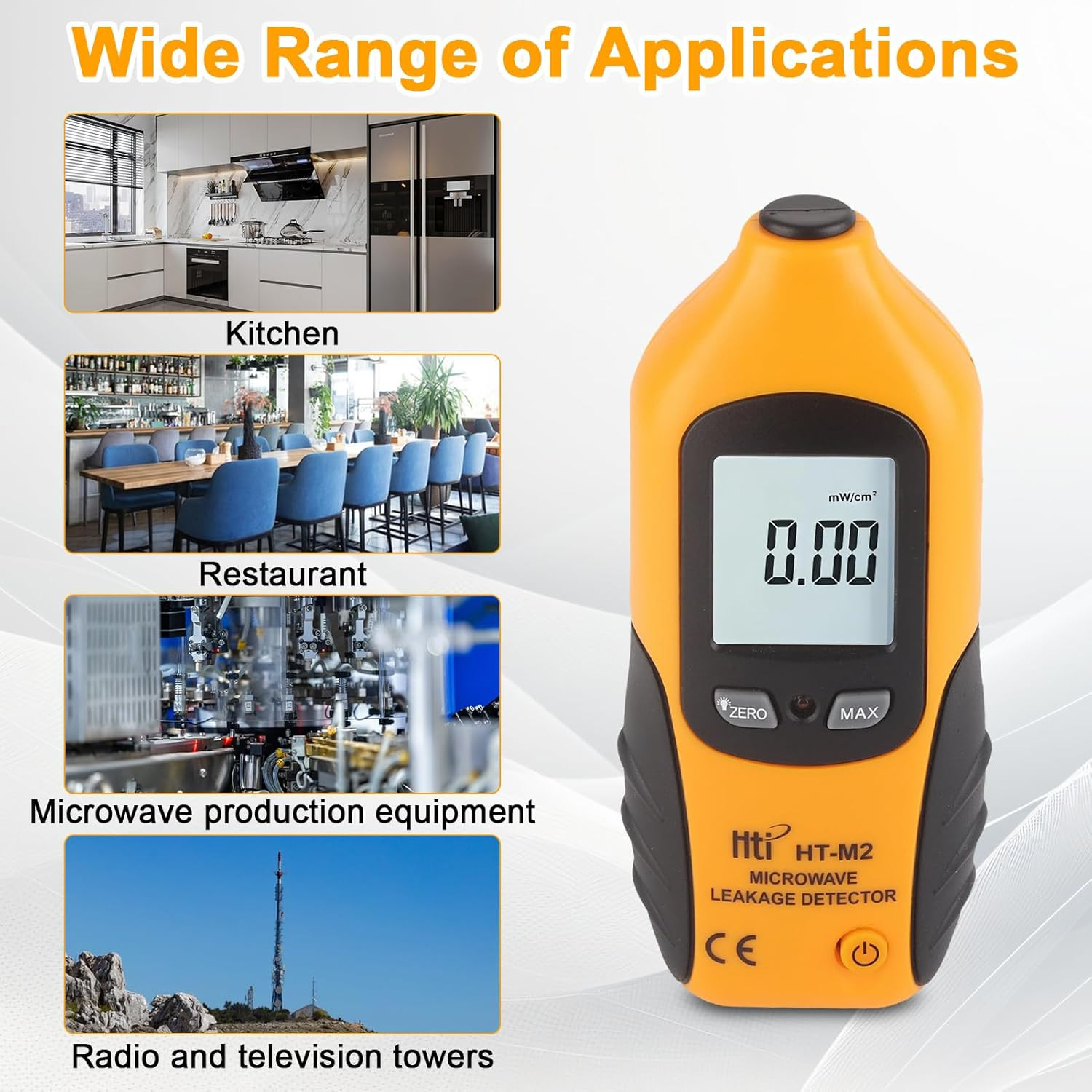Microwave Tester Digital LCD Display Microwave Leakage Detector EMF Radiation