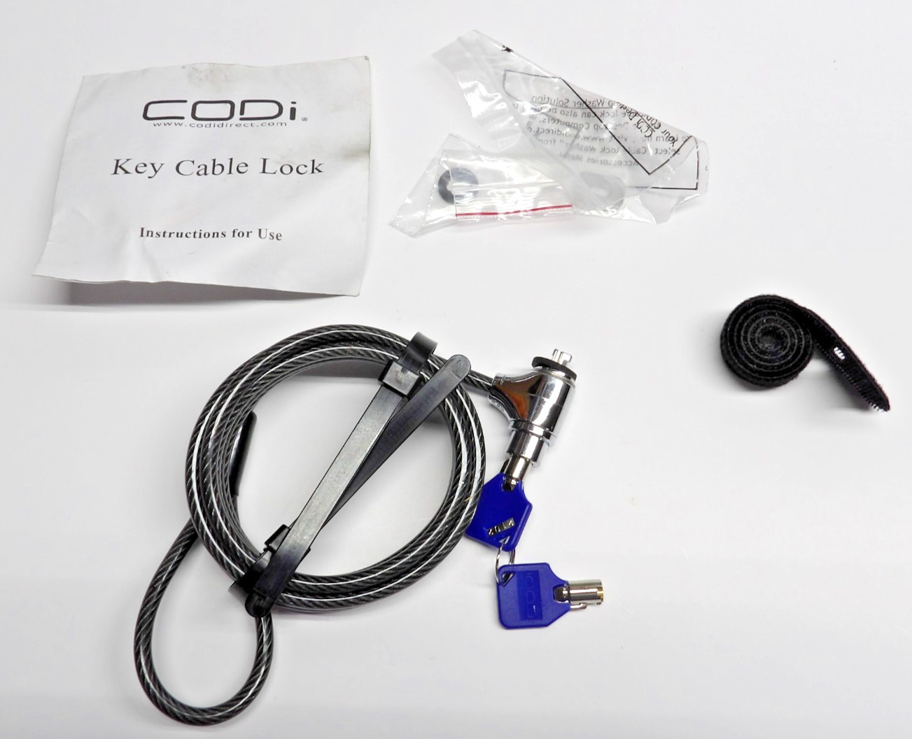 Codi Key Cable Lock w/Two Keys 6.5 feet length Brand New