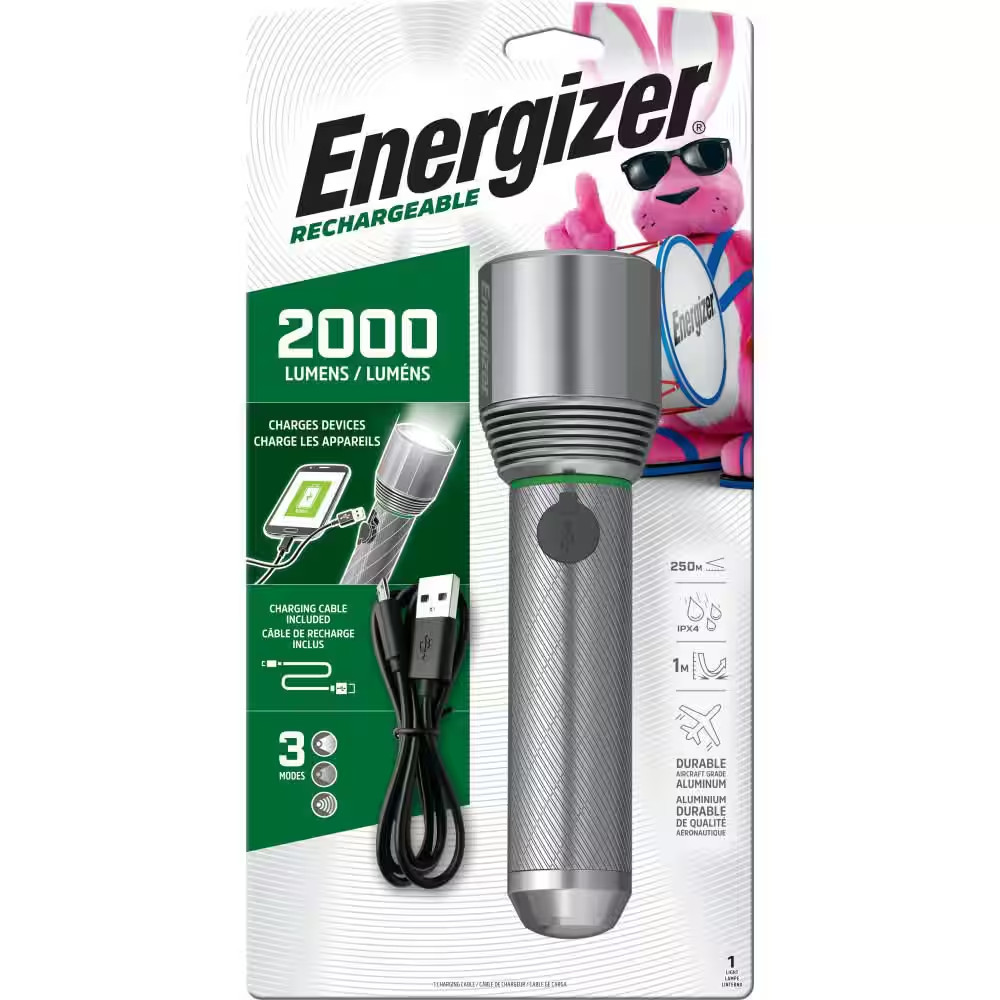 2000 Lumen Rechargeable Handheld Flashlight