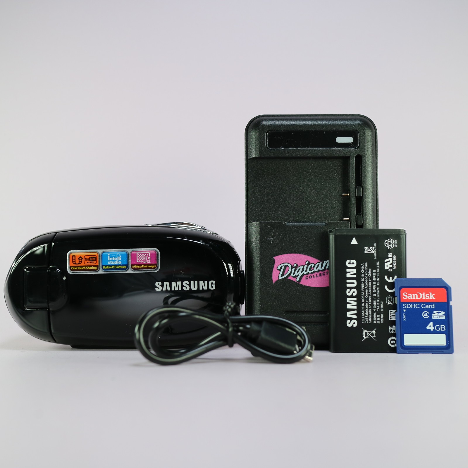 Samsung SMX-C19BP Handheld Camcorder Black Tested Full Working Set