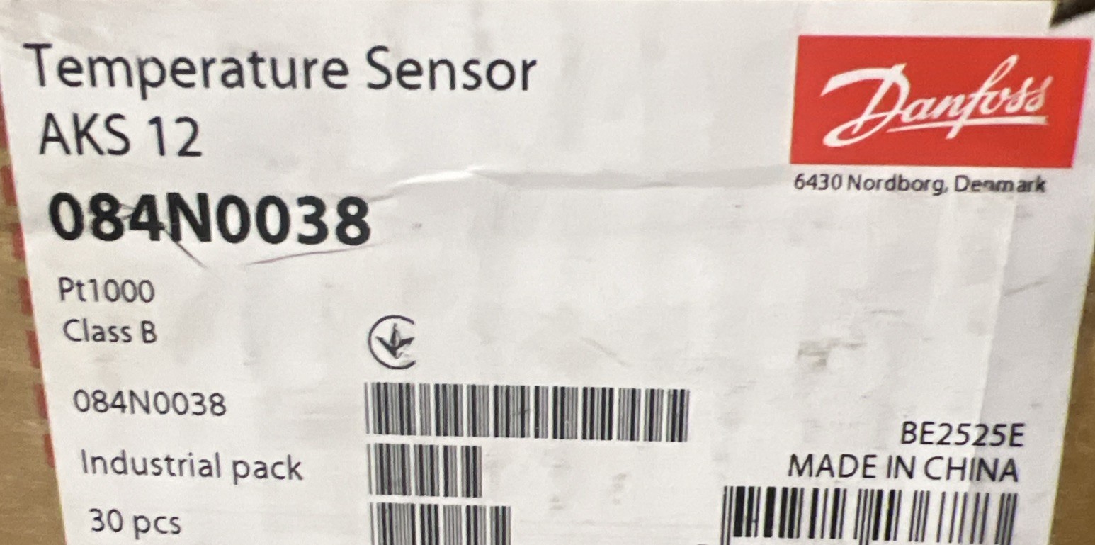 Temperature Sensor 084N0038 AKS12 Danfoss