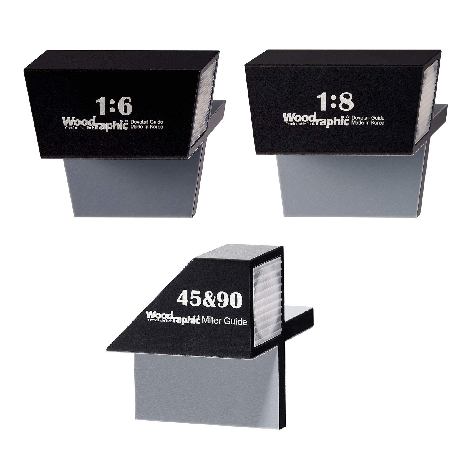 Complete Dovetail Guide Set – 1:6 & 1:8 & 45°/90° Magnetic Layout Tool for Pr...