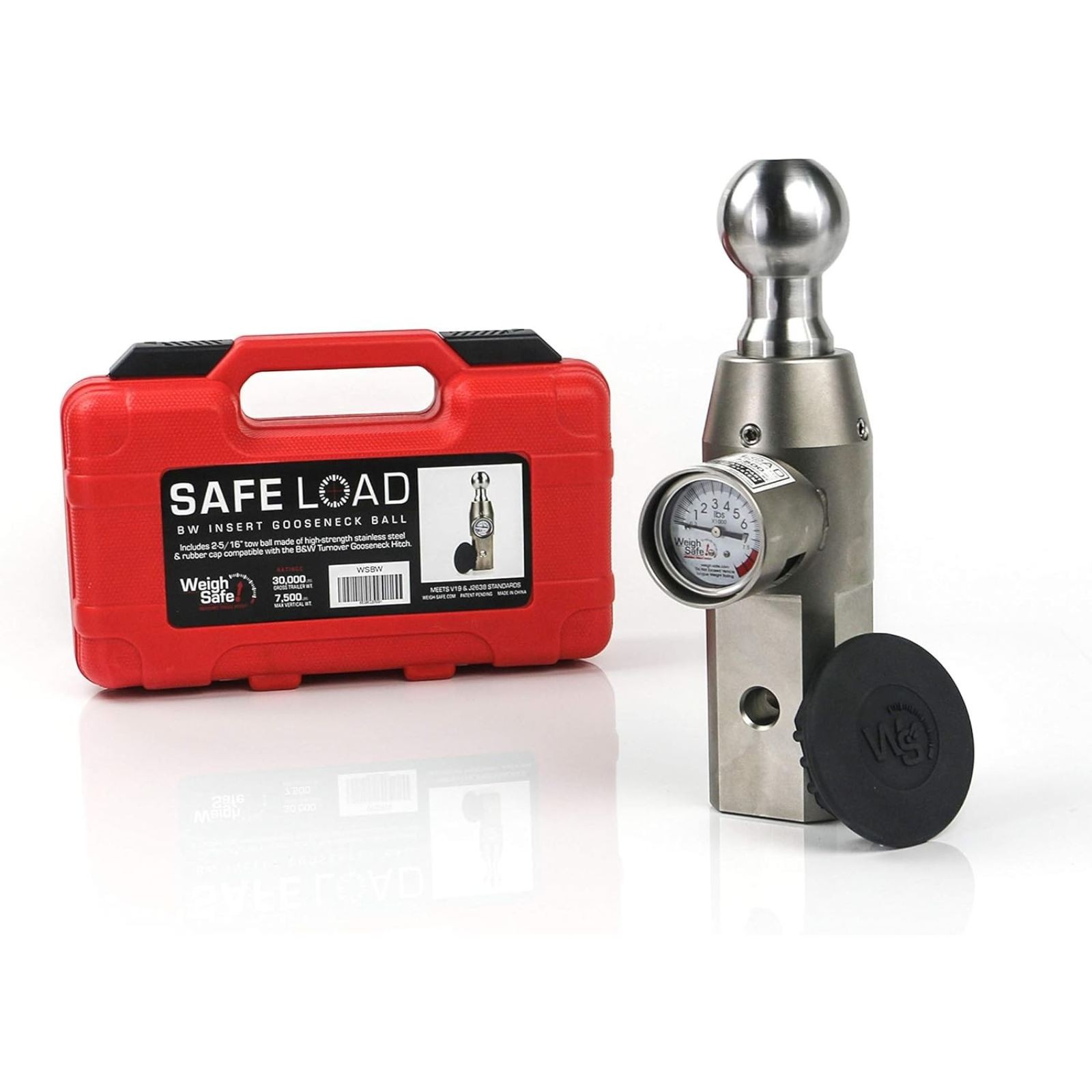 Weigh Safe Gooseneck Insert Ball WSBW, 30,000 GTW, 7,500 Tongue, 2-5/16"