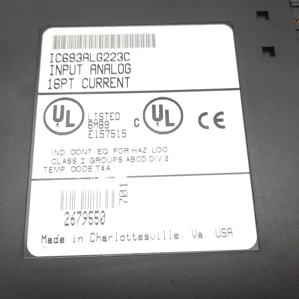 GE Fanuc IC693ALG223C PLC Analog Current Input Module, 16-Point, 4-20mA