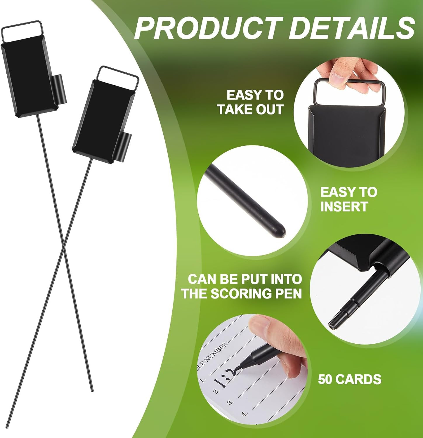 4 or 6 Pack Golf Metal Proximity Marker Closest to the Pin Ctp Marker with Black