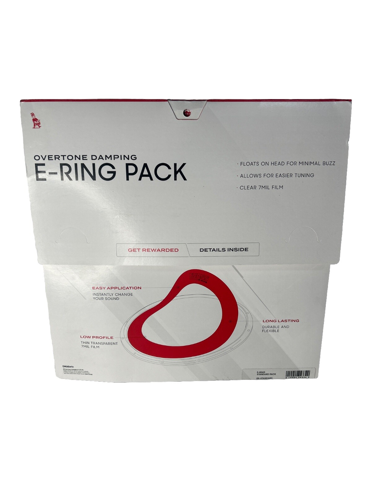 Evans E-Ring Pack Standard Drum Dampeners 12" 13" 14" 16" - 4 Pack