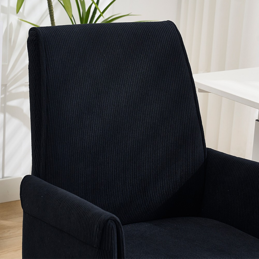 Mid-back liftable office chair, striped fabric, and ergonomically designed