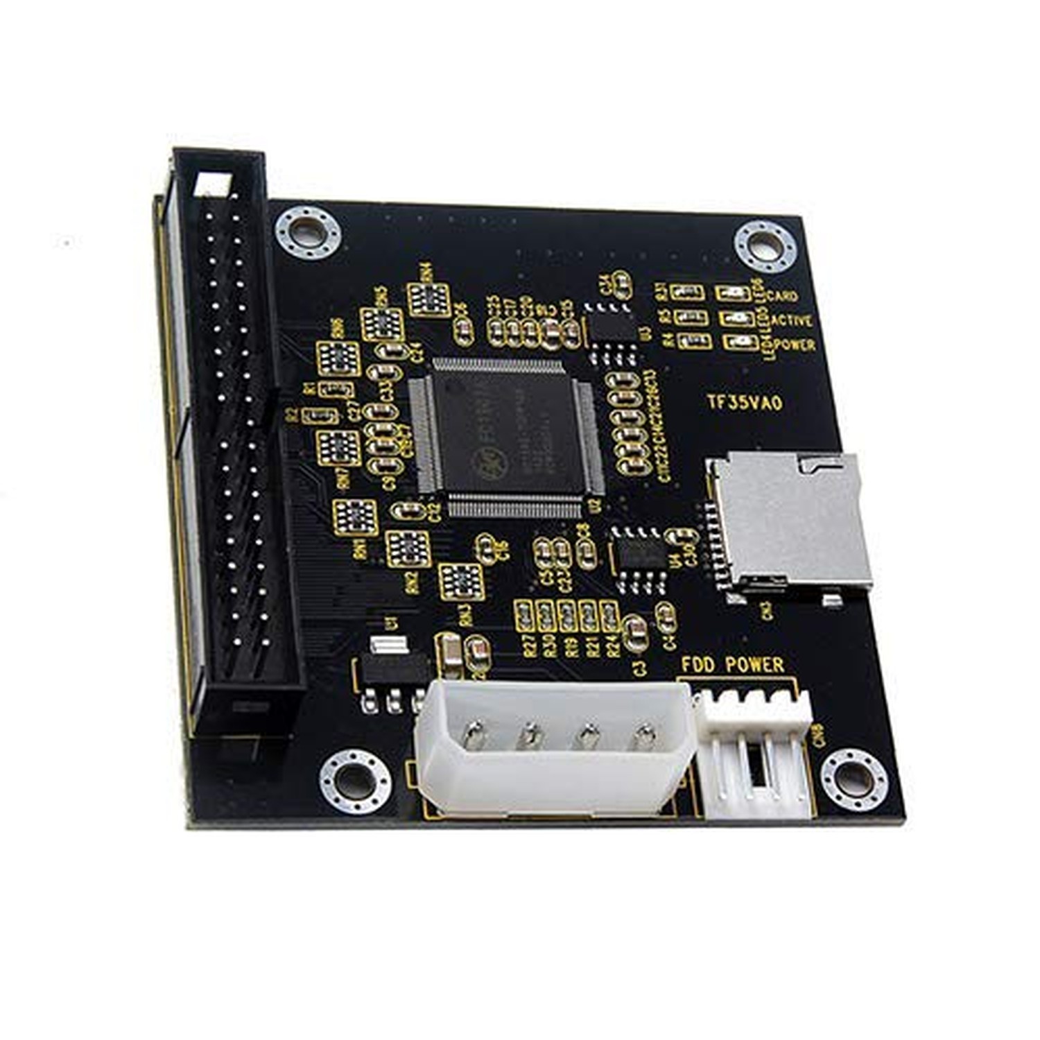 SD to 3.5" 40Pin Male IDE Hard Disk Drive Adapter Card 4Pin Power Supply