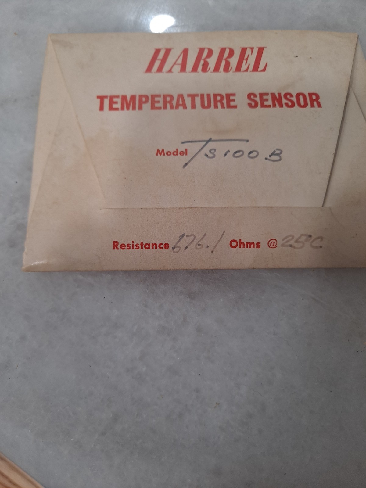 Harrel TS100B Temperature Sensor, RESISTANCE 676.1, 25C Ohms, NOS