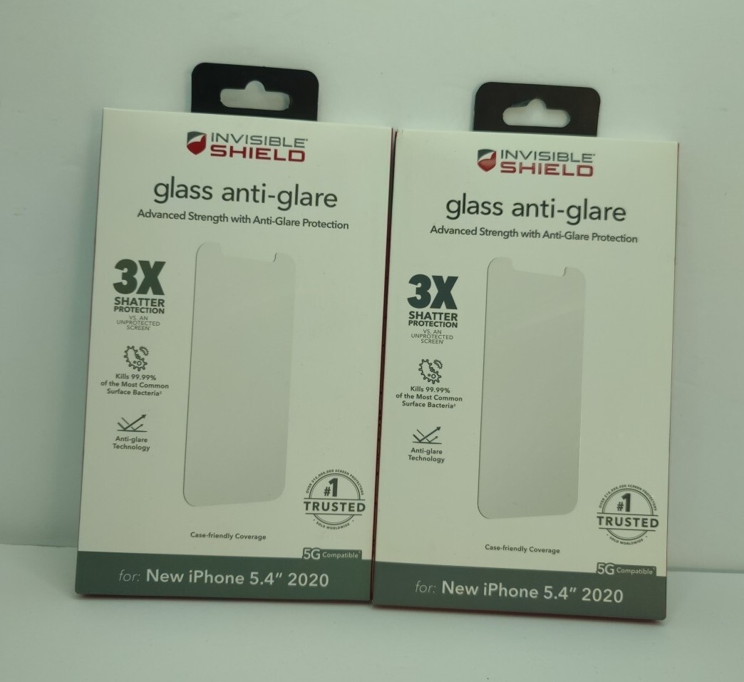 Lot of 2 ZAGG Glass Anti-Glare Screen Protector for iPhone 12 Mini 5.4-inch