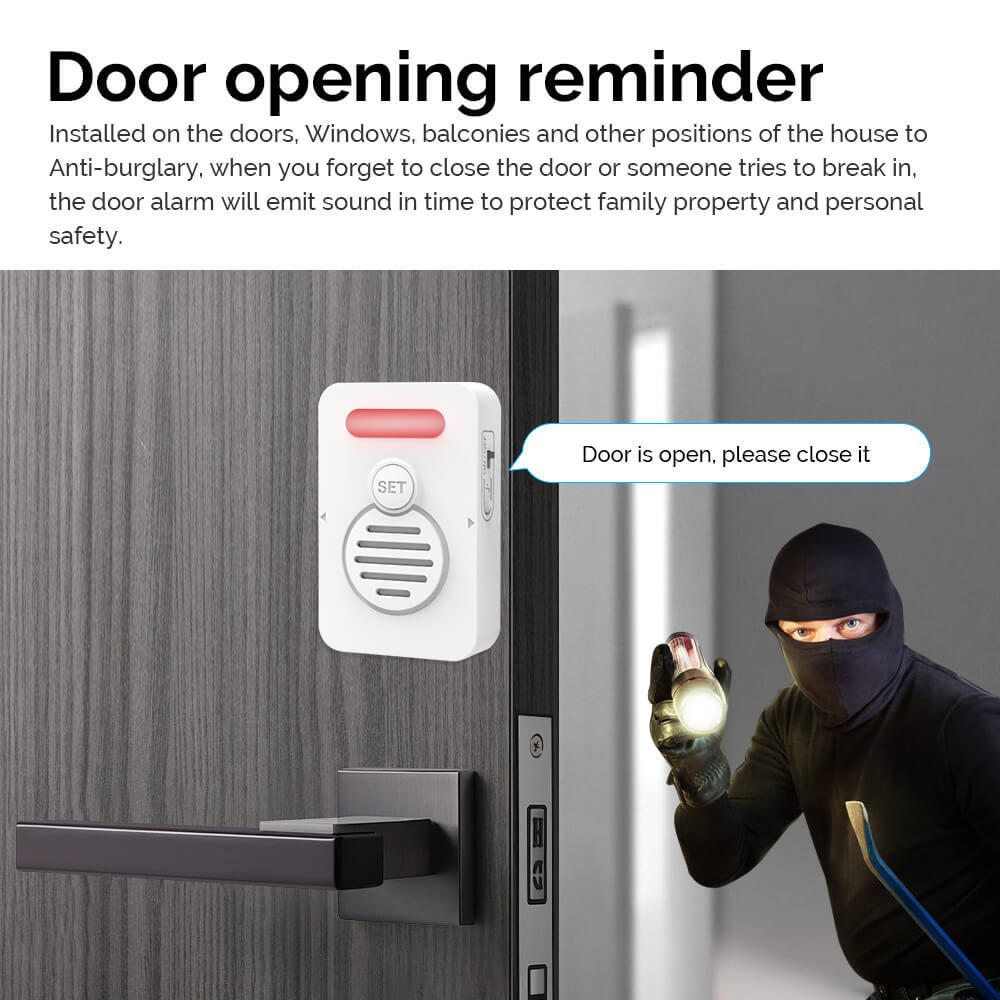 Wireless Voice Door Alarms When Opened 90dB Adjustable Volume Window Alert 8Pack
