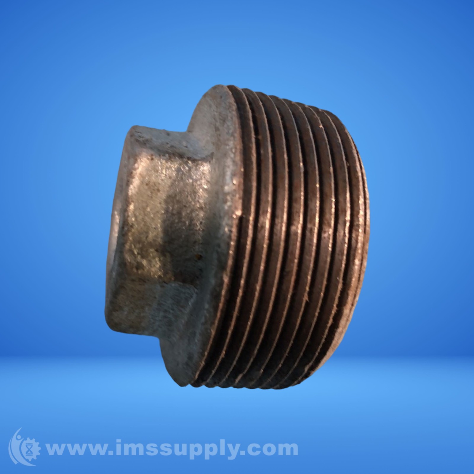 Galvanized Hex Head Square Plug 2" x 2" x 2" FNIP
