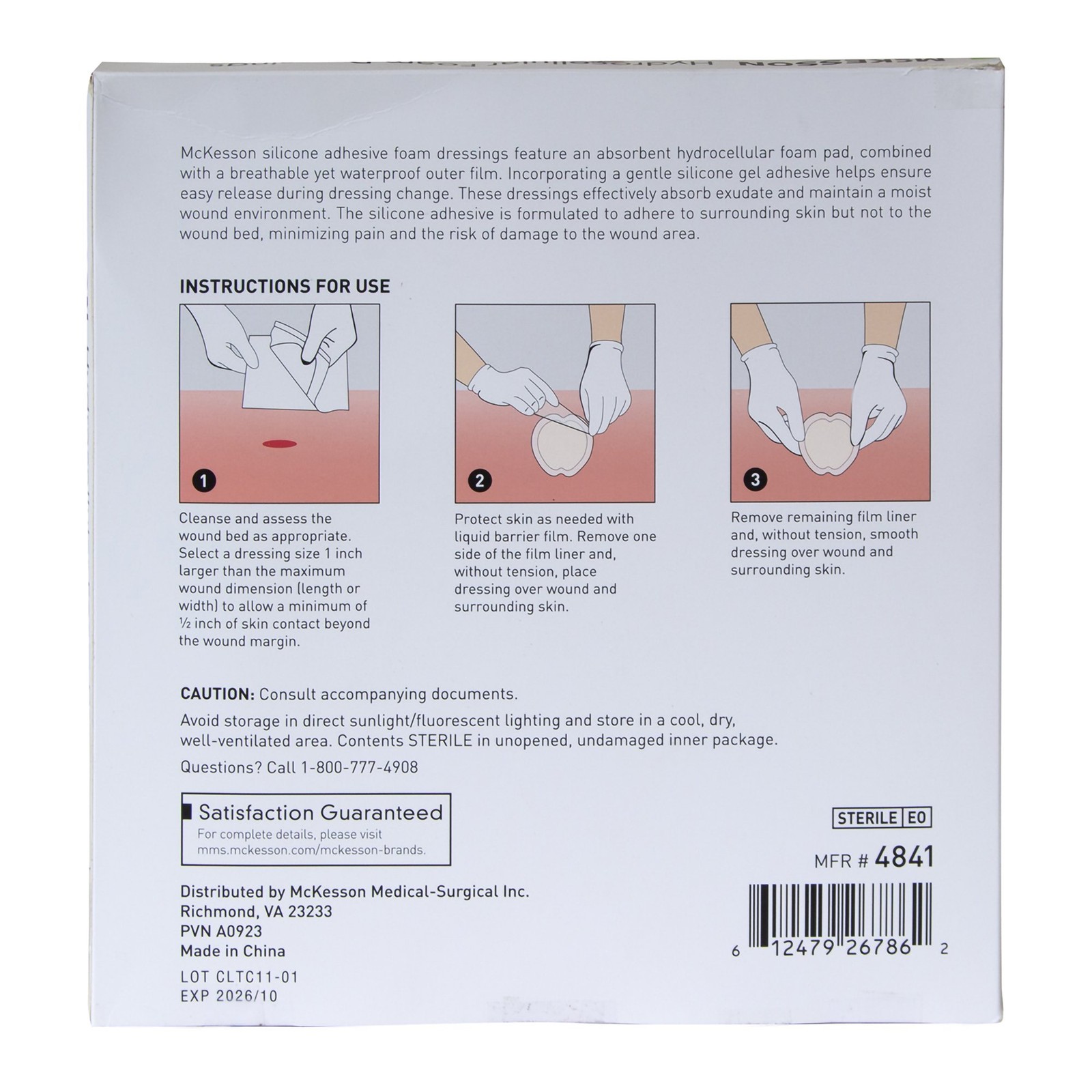 McKesson Foam Dressing 9"x9" Sacral With Border 50 per Case