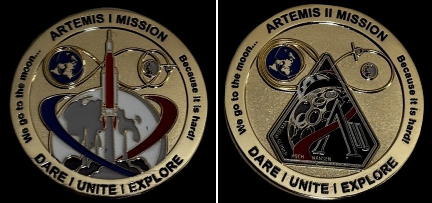 NASA Artemis I & II Mission Ops JSC Challenge Coins - Extremely Rare