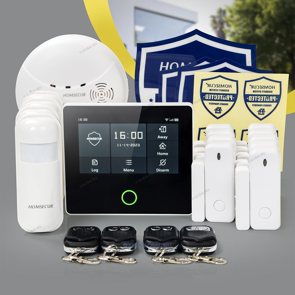 HOMSECUR Wireless WIFI 4G 2G LCD Home Security 4.3" Alarm System