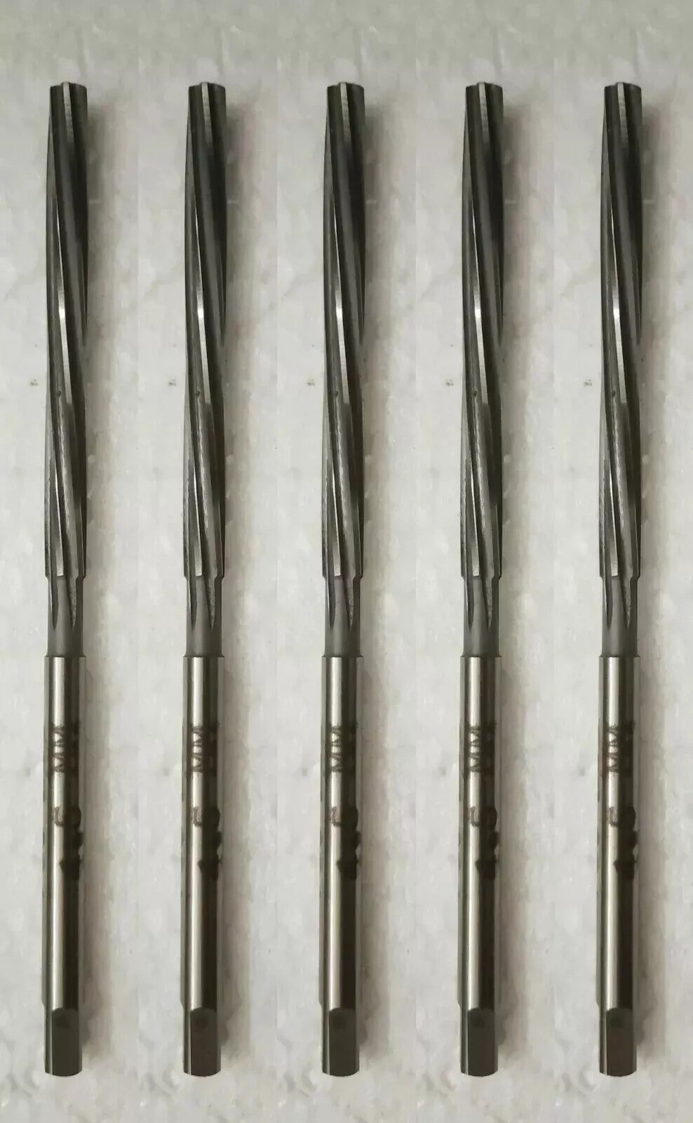 VALVE GUIDE REAMERS COMBO 3/8"_7/16"_1/2"_9/16"_5/8" HELIX FLUTE H-7 HSS BOXED.