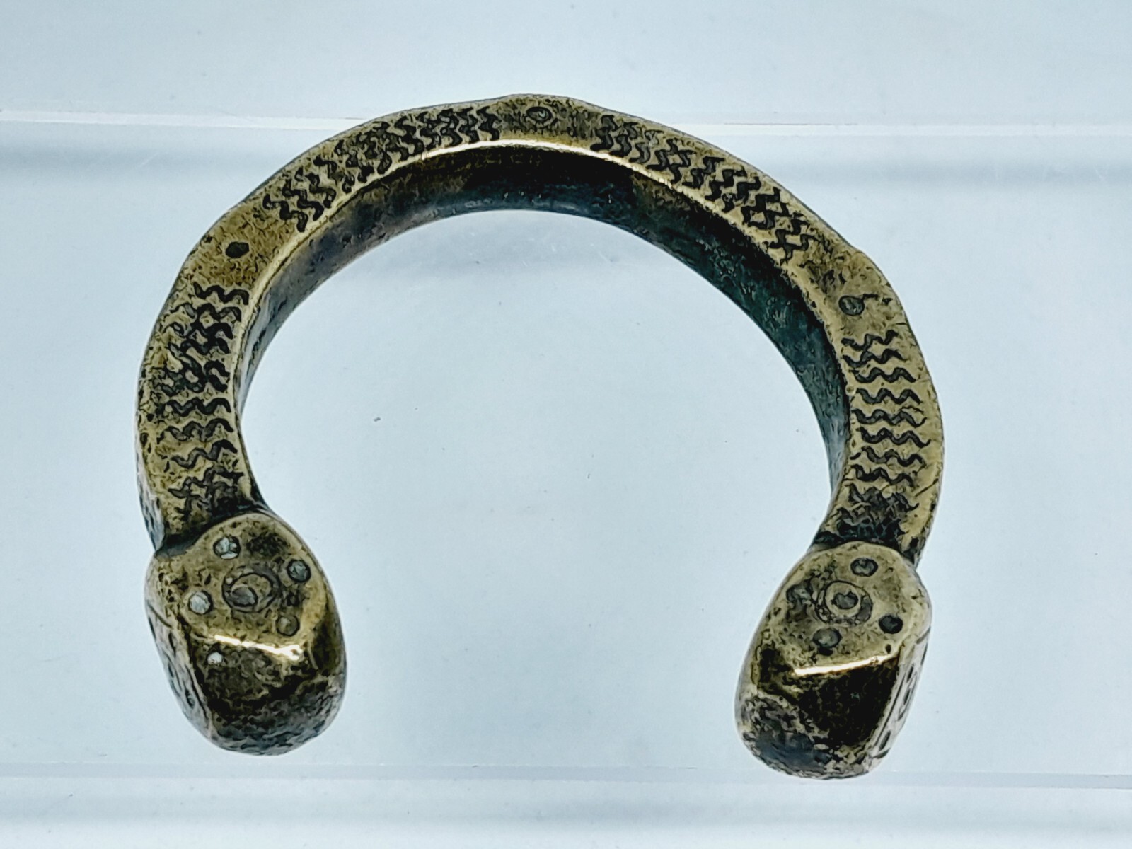 WEST AFRICIAN BRASS MONEY RING - 1800'S