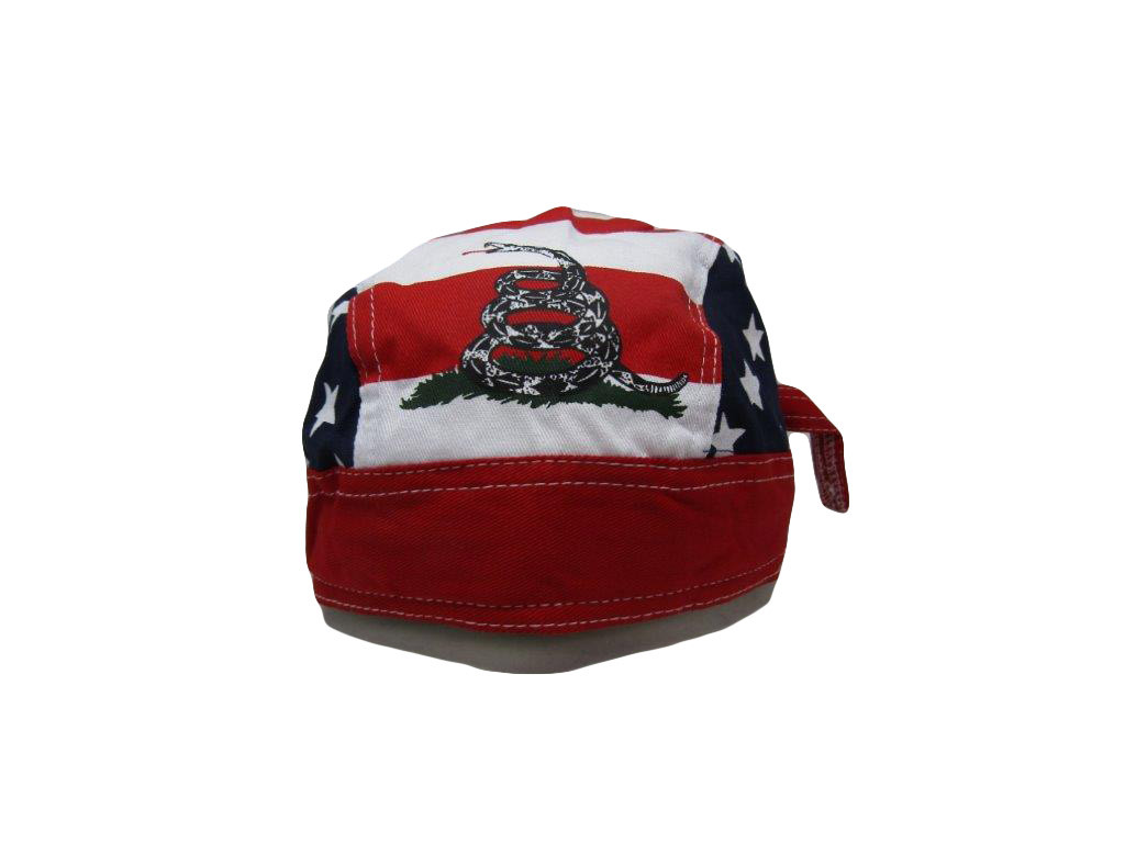 Don't Tread On Me Gadsden USA American Flag Do Rag Doo Rag Skull Cap Head Wrap