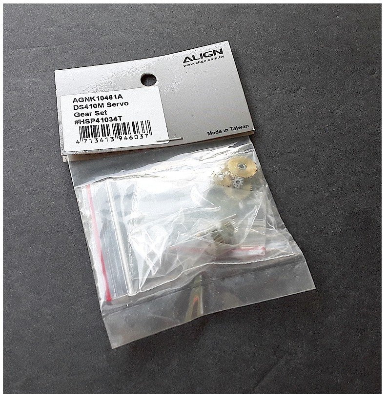 Vintage RC Heli Helicopter Align DS410M Servo Gear Set AGNK10461A HSP41034T NIB