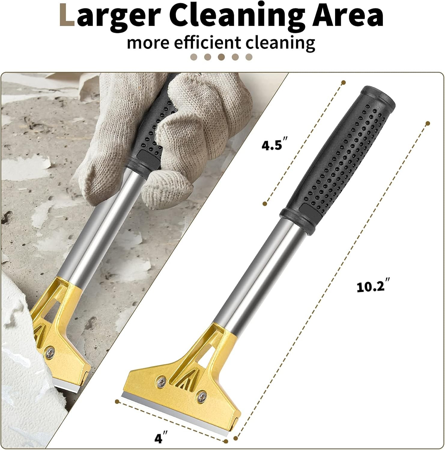 Razor Blade Scraper, 4 Inch Scraper Tool with 10PCS Extra Metal Blades, Large