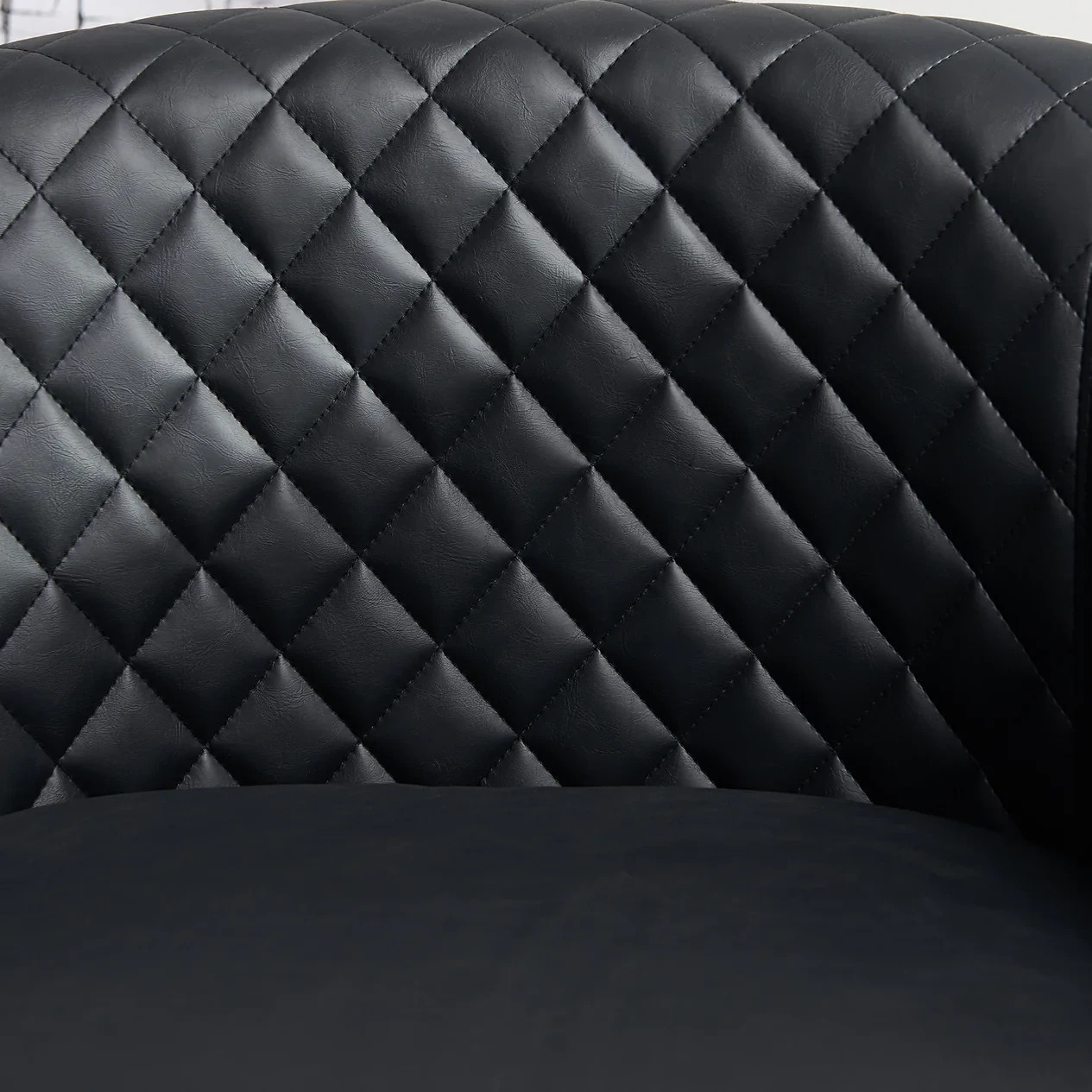 Open Box] Logan Tufted Faux Leather Swivel Club Chair (Retail price $269)