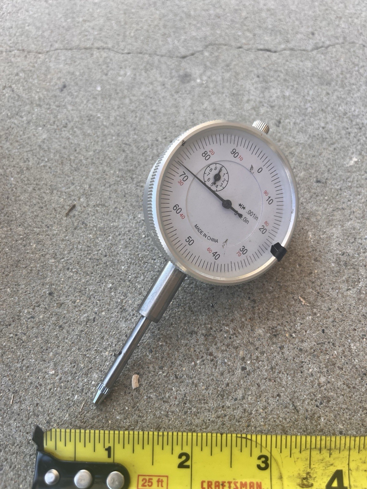 Machinist Drop Dial Indicator Gauge .001” Range 0-1” - Lathe Milling