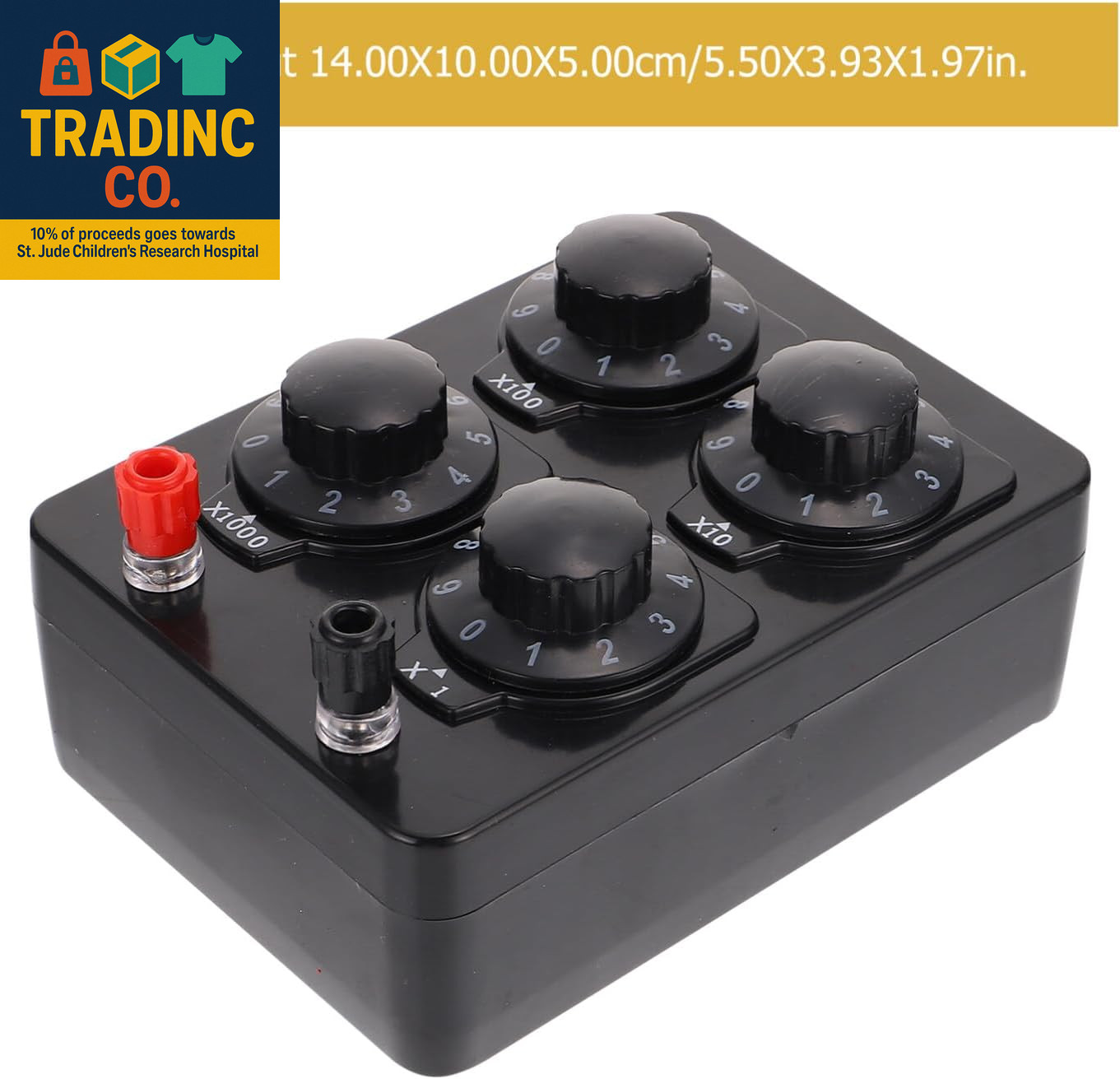 Variable Resistance Box 0-9999 Ohm, Simple Adjustable Resistor Decade Box for Ph