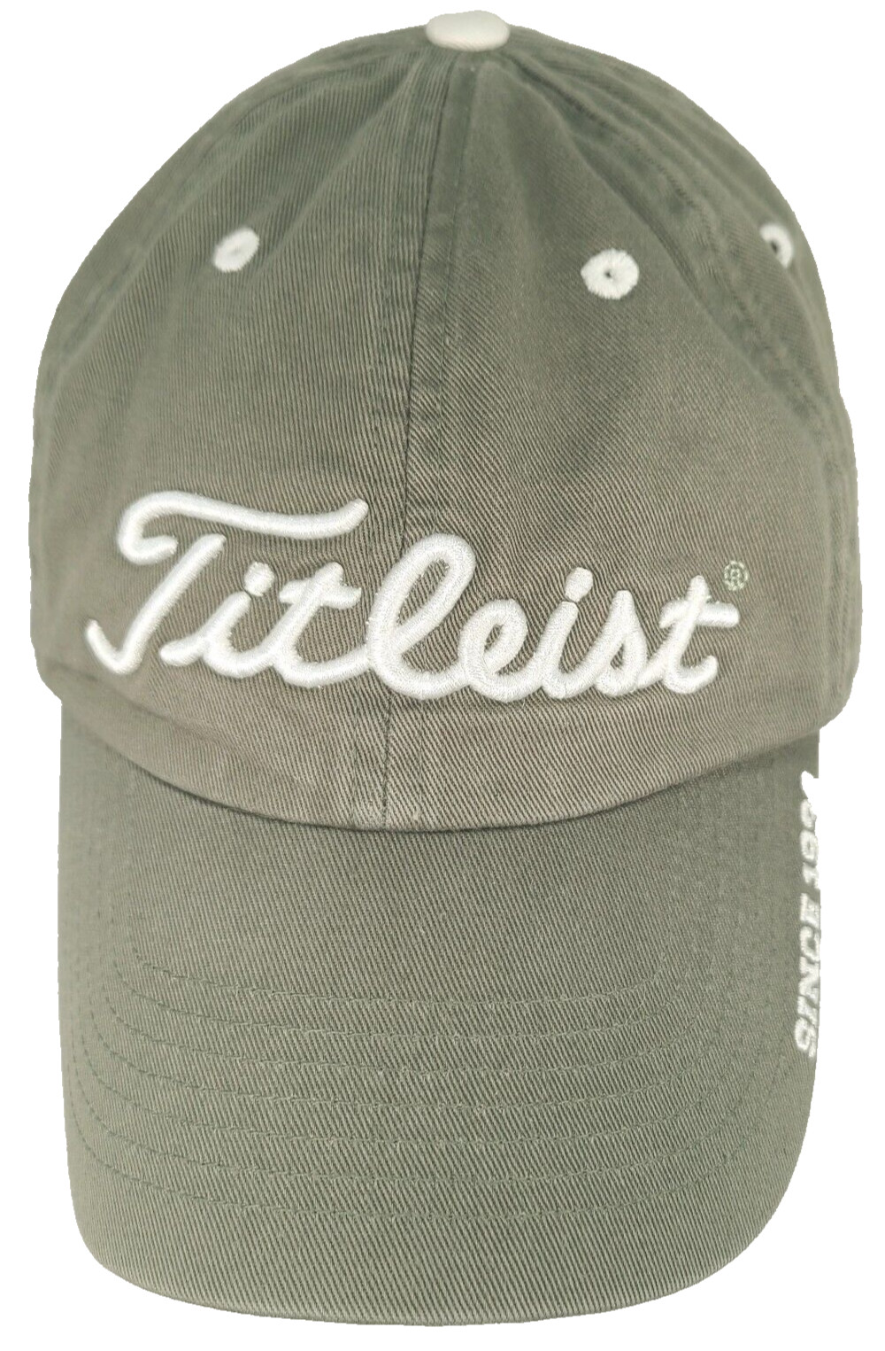 Titleist Hat Golf Strapback Cap Olive Green Relaxed-Fit Adjustable