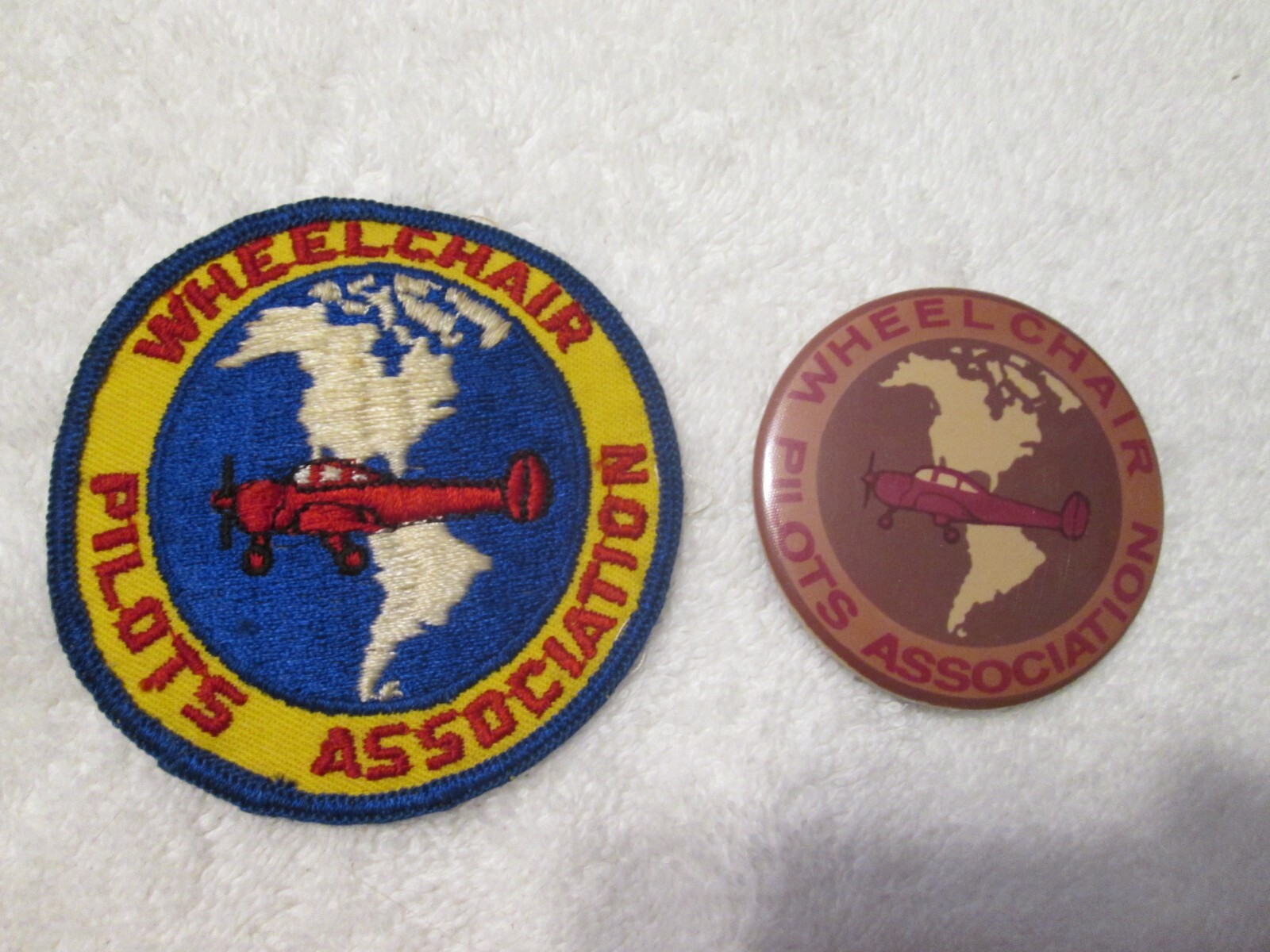 National Wheelchair Pilots Association  Sew On Patch And Pinback Button