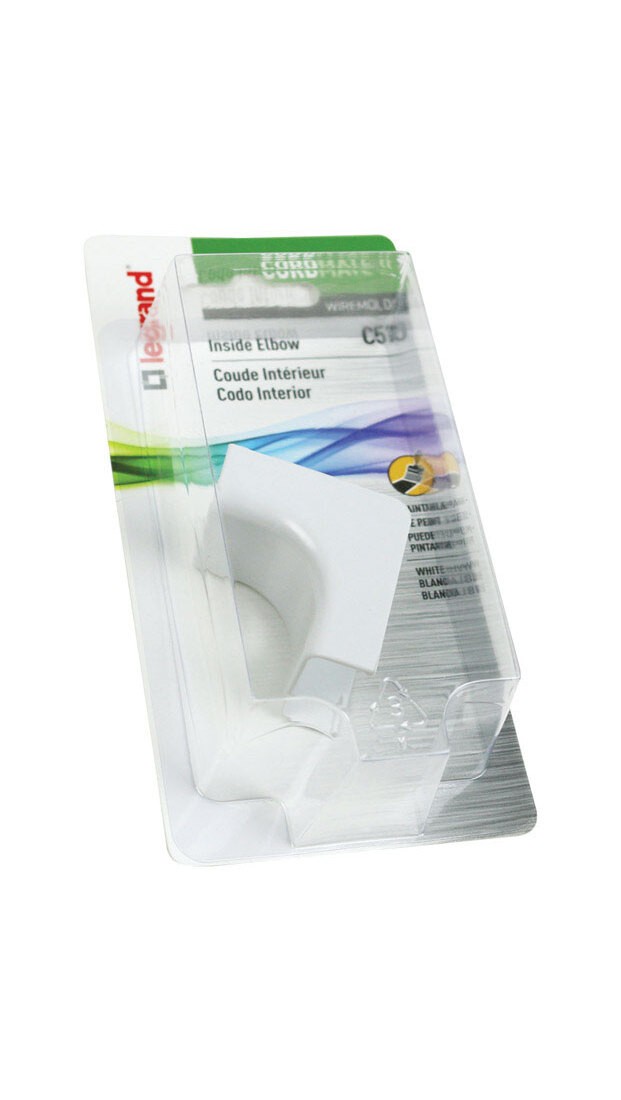 Wiremold C57 CordMate White 90 Deg Inside Elbow