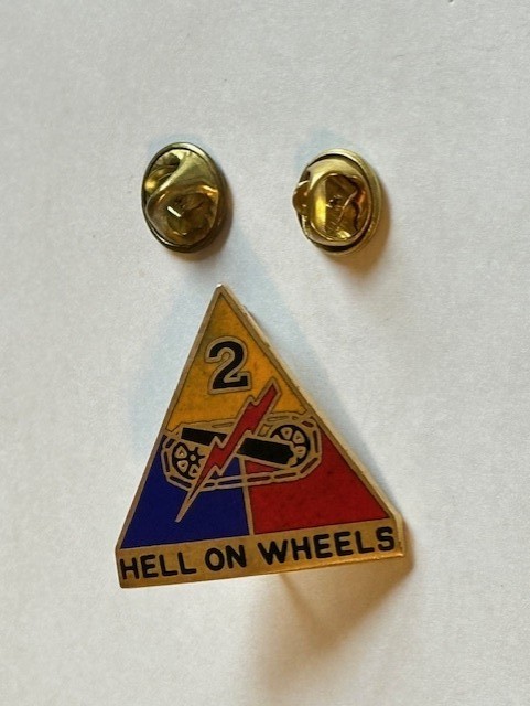 US Military DUI Insignia Pin - 2nd Armored Division