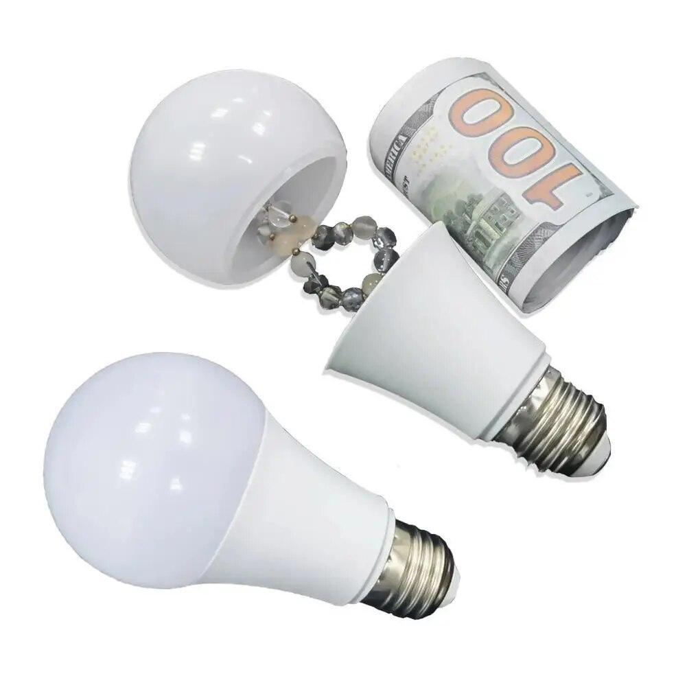 Light Bulb Secret Compartment Safe Hollow Diversion Hidden Stash Can Security