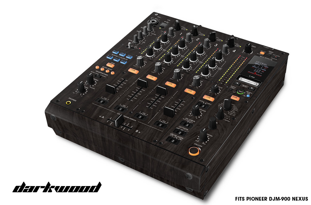 Skin Decal for PIONEER DJM-900 DJ Mixer CD Pro Audio DJM900 Parts DARKWOOD