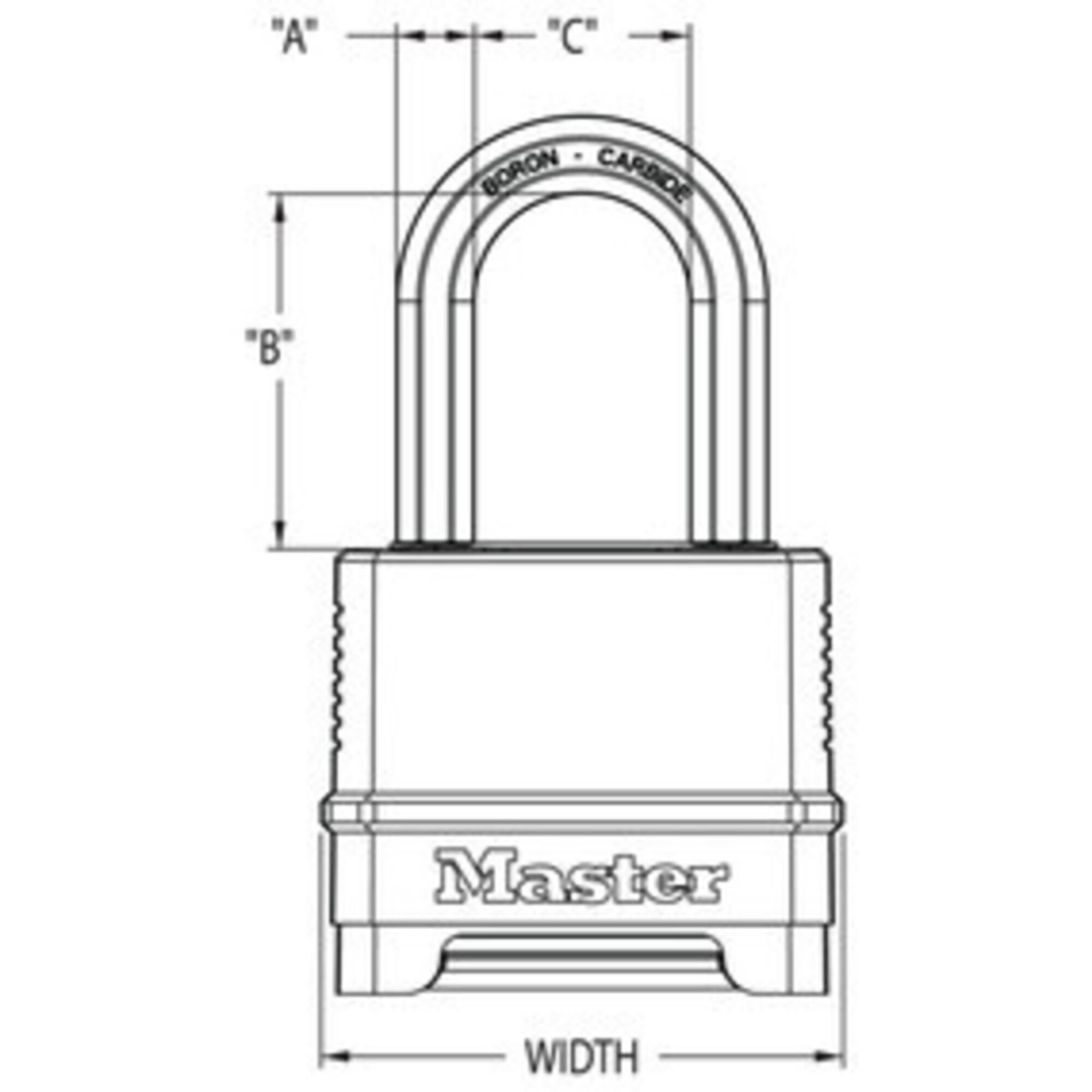 Master Lock Padlock Magnum Heavy Duty 2-1/4" x 3/8" Diameter x 1-1/2" Outdoor