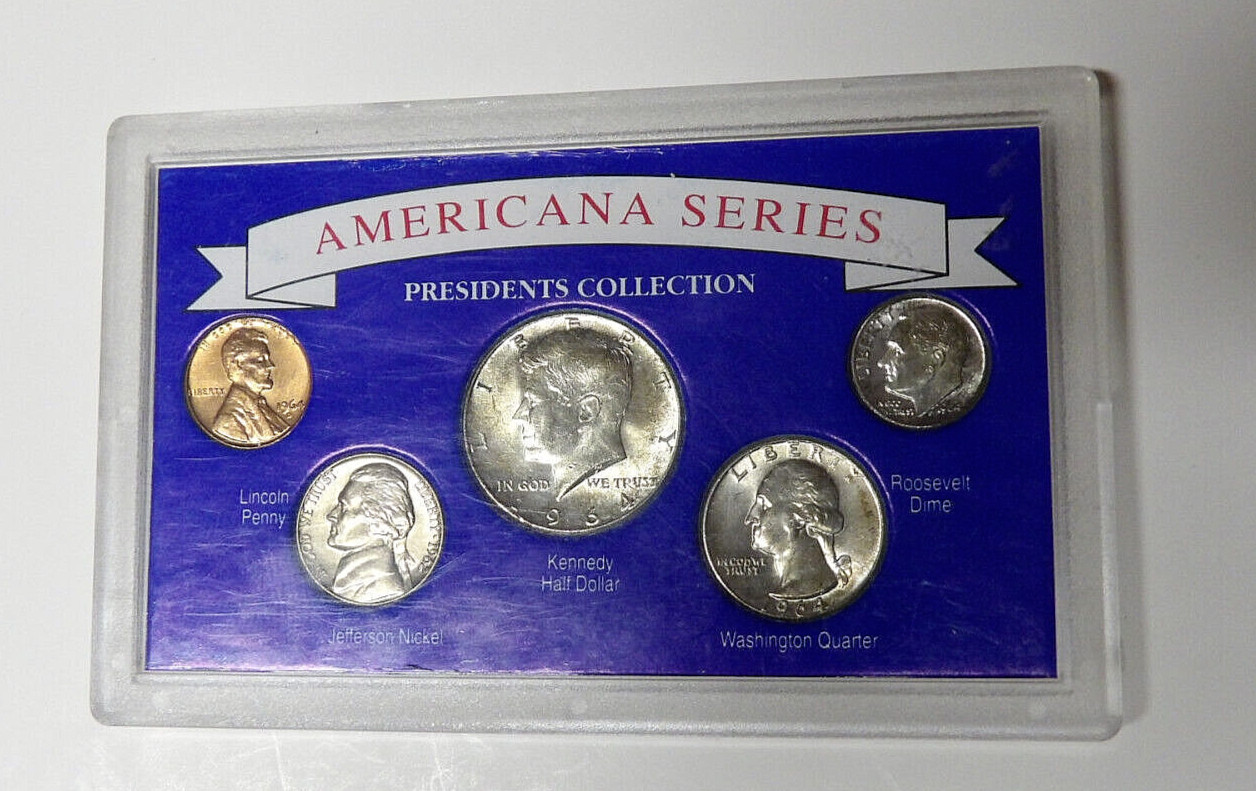 1964 Uncirculated Year Set Americana Series Presidents Collection In Fancy Case