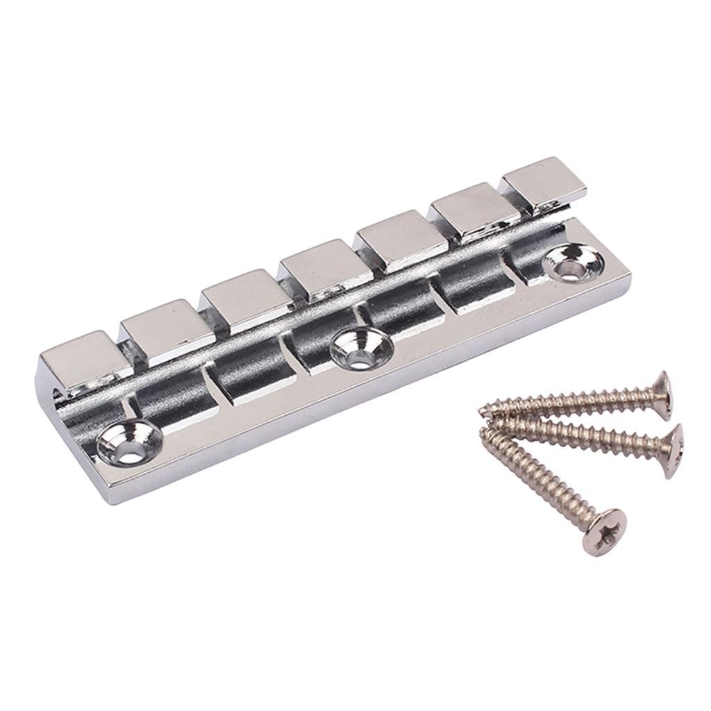 Chrome Plated Tailpiece Guitar Bridge with Screws for Flat