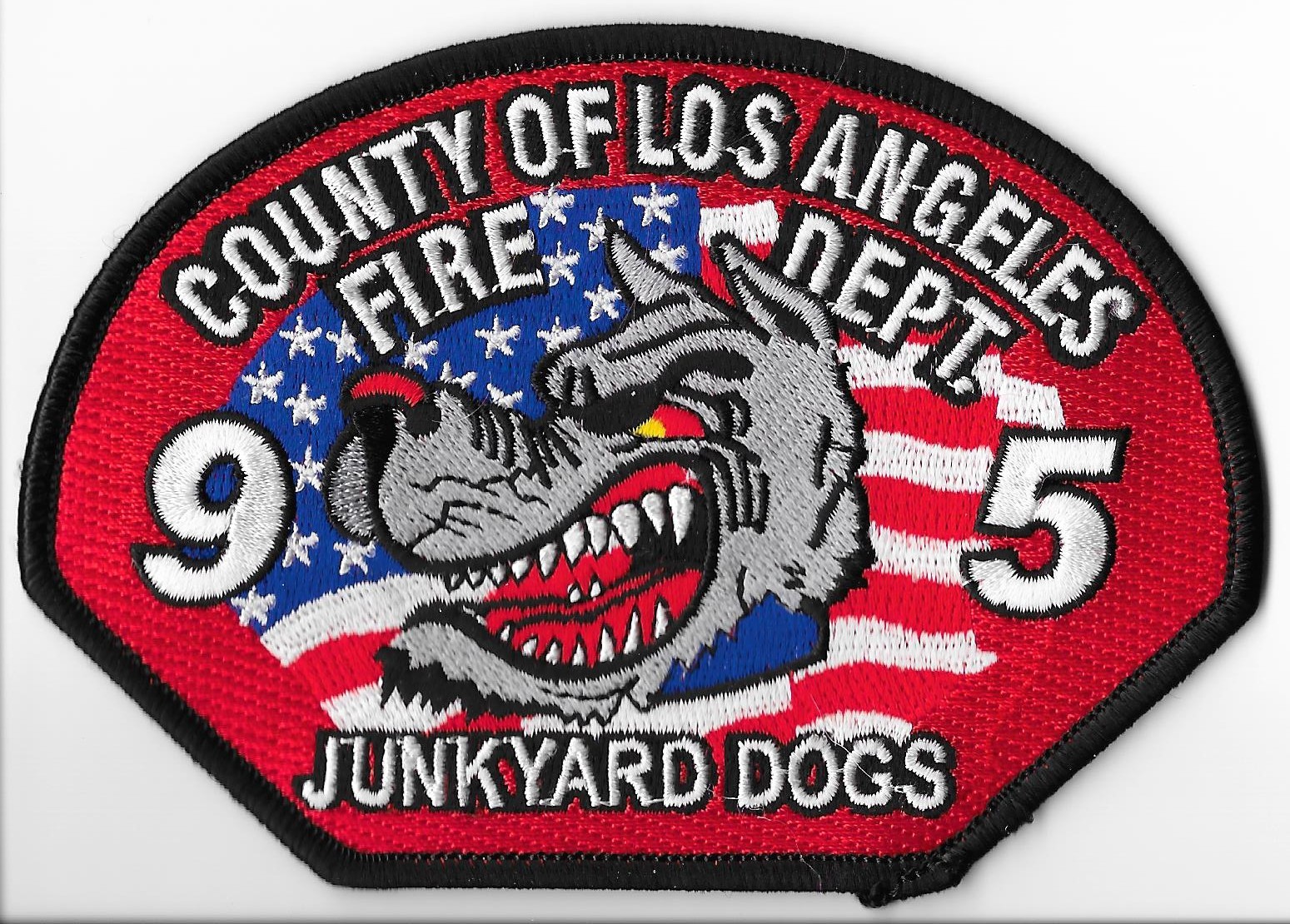 Los Angeles County Fire Department, California Station 95 Junkyard Dogs Patch V1