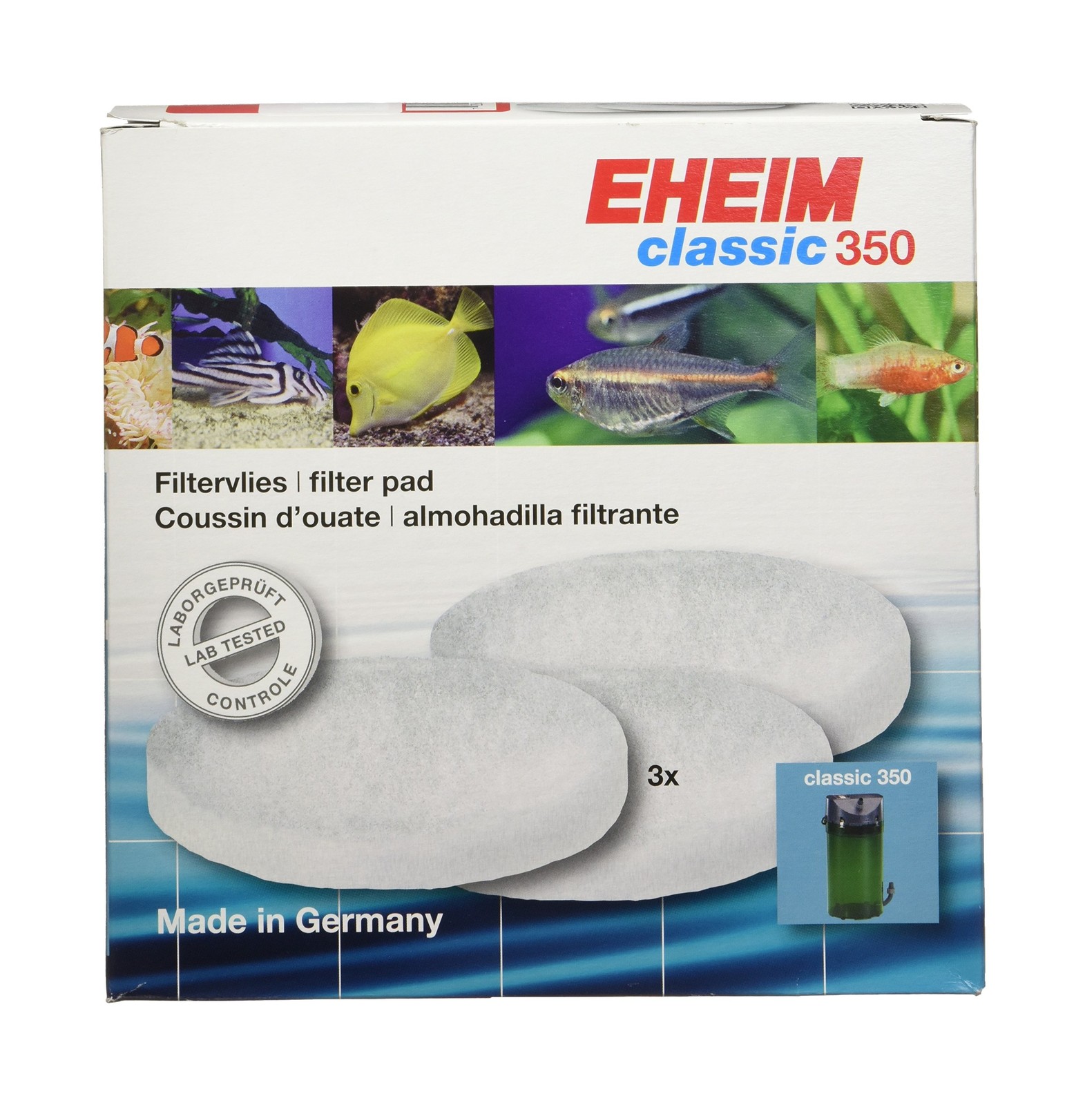 EHEIM Fine Filter Pad (White) for Classic External Filter 2215 (3 P... Fast Ship