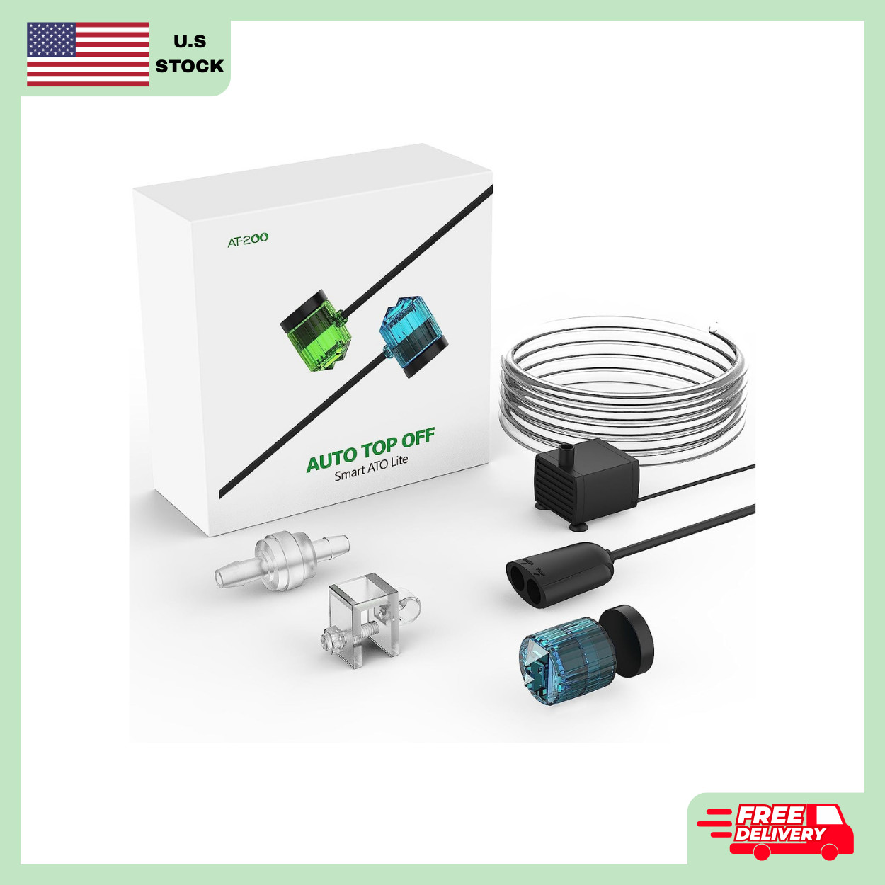 Auto Top Off for Saltwater Aquarium Water ATO System for Both Reef and Fresh Tan