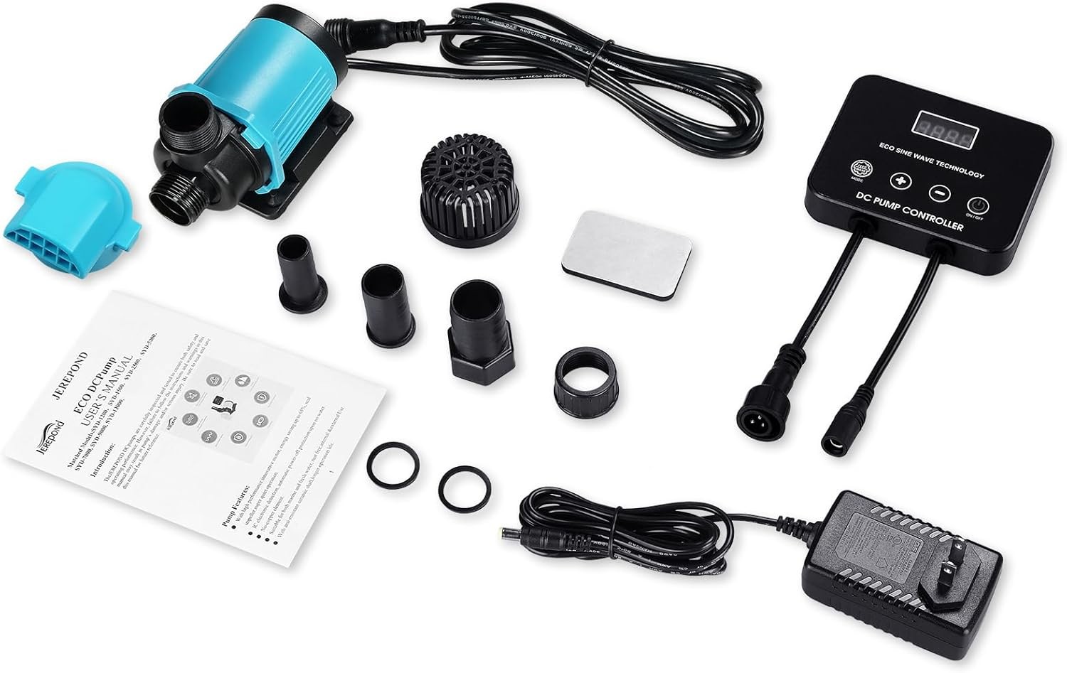 660GPH Aquarium Return Pump W/ LCD Display Controller DC 24V 25W Aquarium Pump