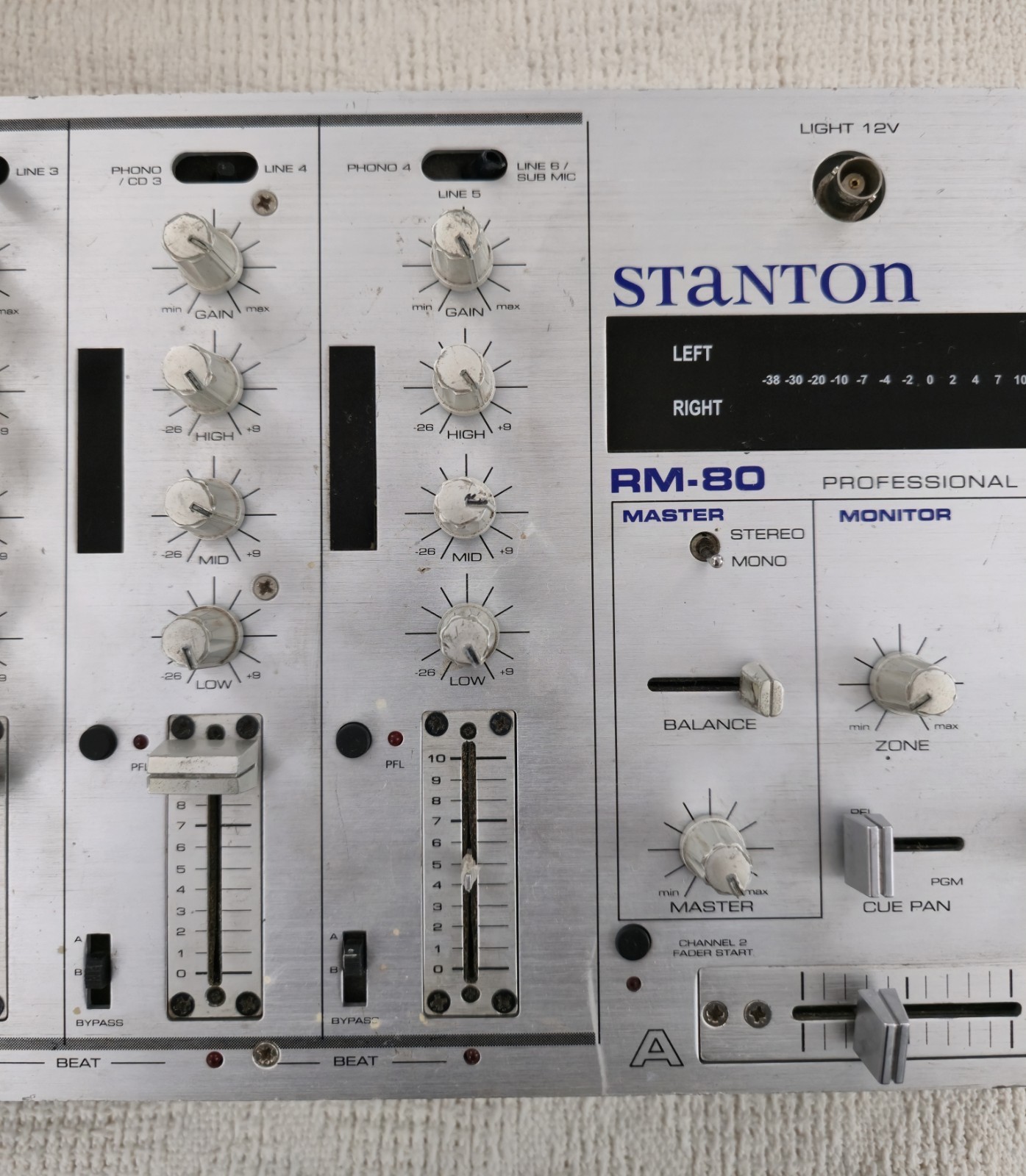 Stanton RM-80 Professional Stereo Mixer Clean Great Shape Untested Nice!