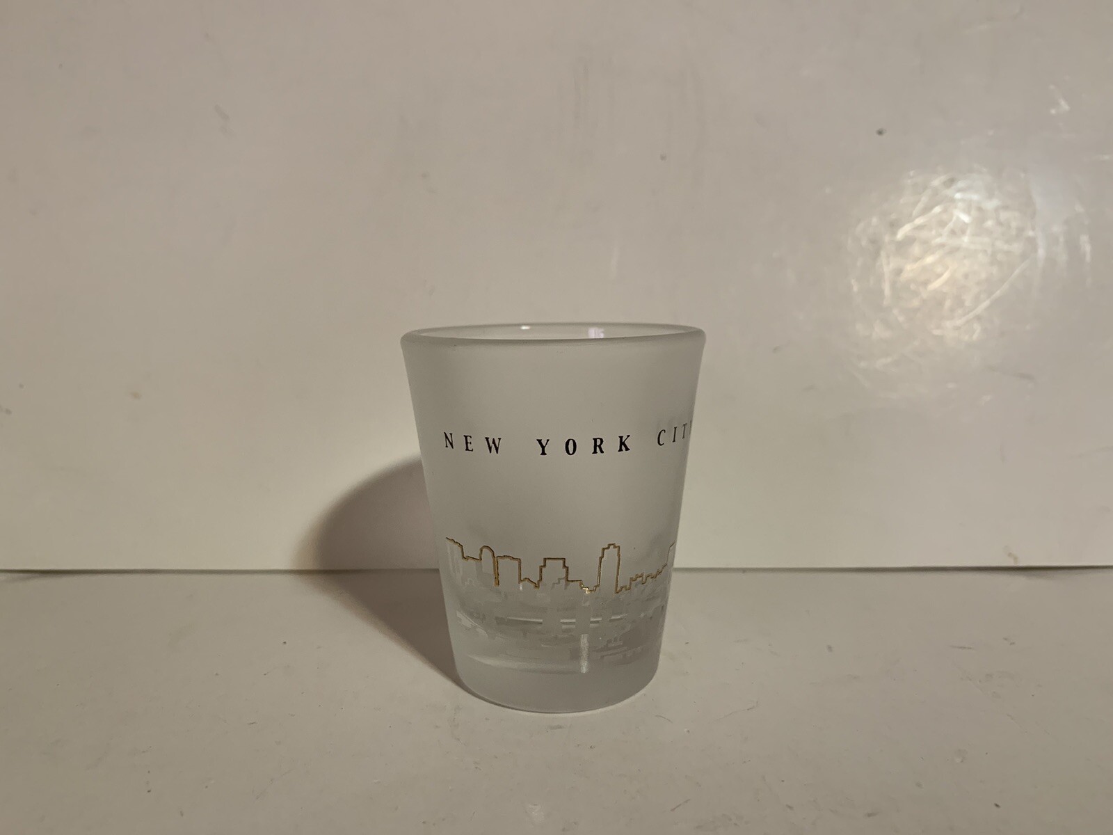 New York City Empire State Building Frosted Glass Shot Glass